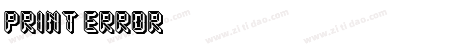 Print Error字体转换